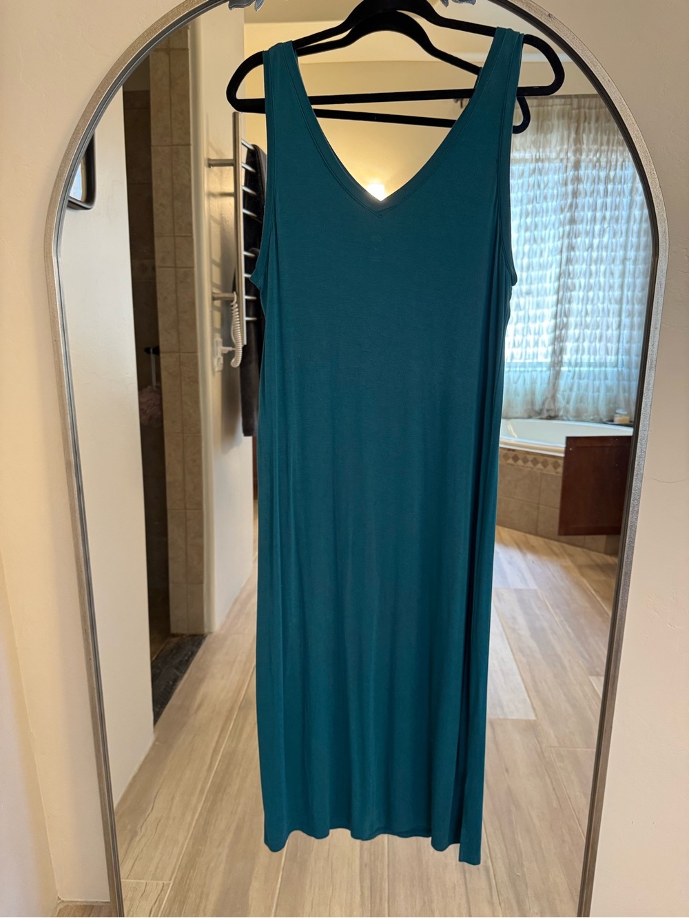 dip Teal Sleeveless V-Neck Maxi Dress